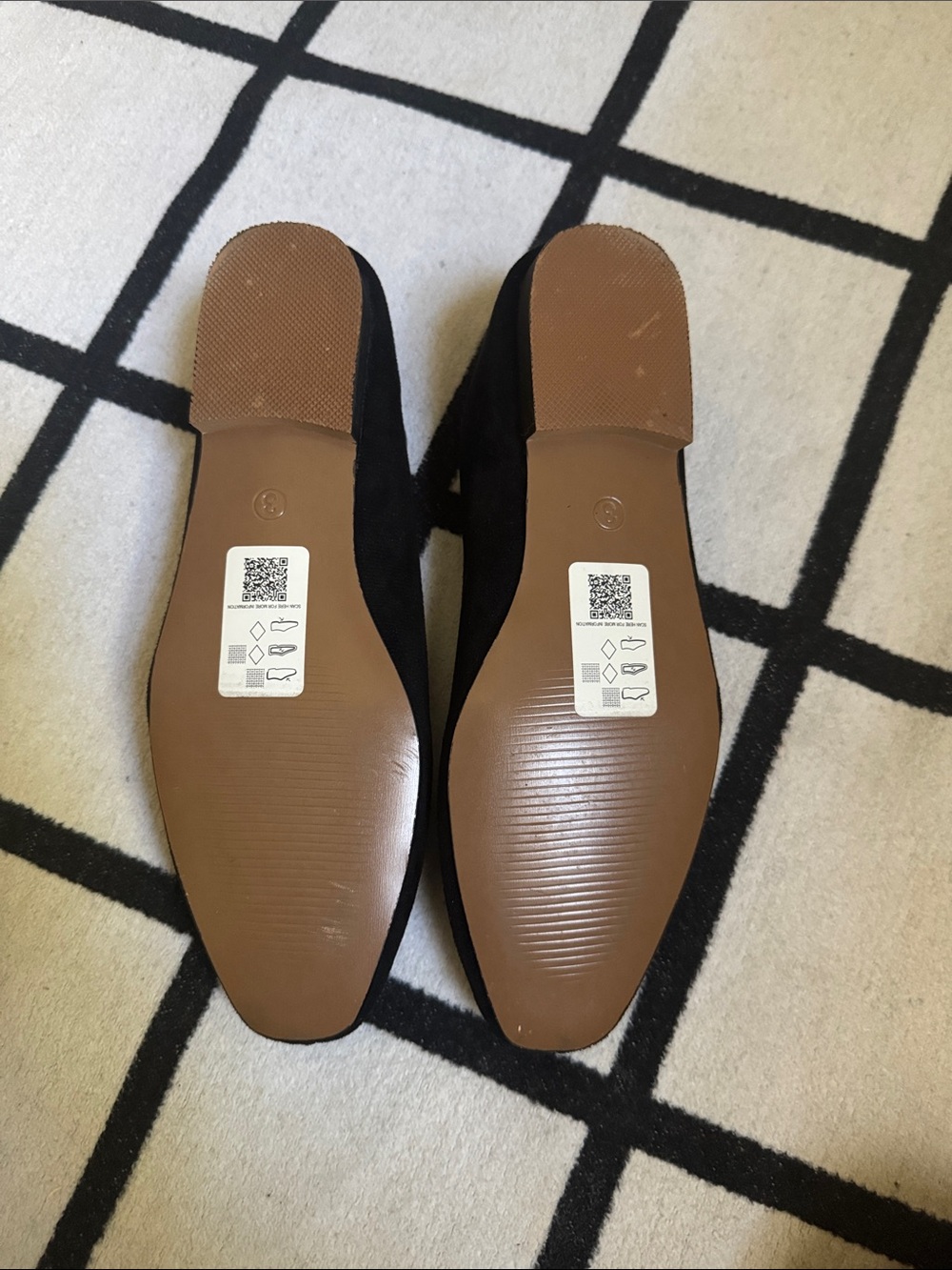 ASOS Black Suede Ballet Flats with Tan Insole size US 5 UK 3 - Picture 4 of 4